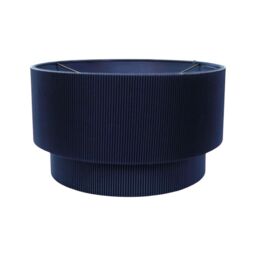 ValueLights Mason Ruched Crinkle Fabric 2 Tier Ceiling Floor Table Lamp Shade with LED Bulb in Blue - thumbnail 2