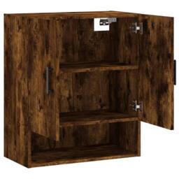 Berkfield Home Wall Cabinet Smoked Oak 60x31x70 cm Engineered Wood in Brown - Size: 60 x 31 x 70 cm - thumbnail 6