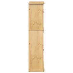 Berkfield Home Shoe Cabinet Corona 99x32x138 cm Solid Wood Pine in Tan - Size: 99 x 32 x 138 cm - thumbnail 5