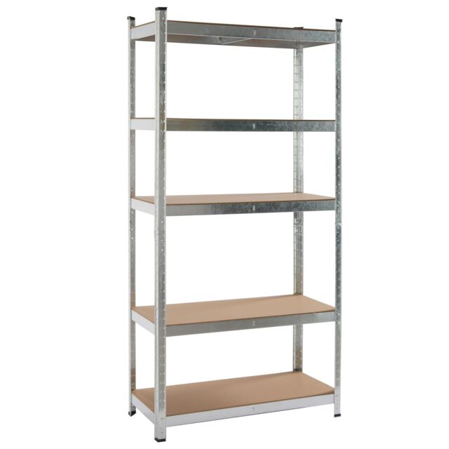 House of Home Boltless 5 Tier Shelving Racking Heavy Duty Steel Shelf Unit Shed Garage Home in Silver - image 1