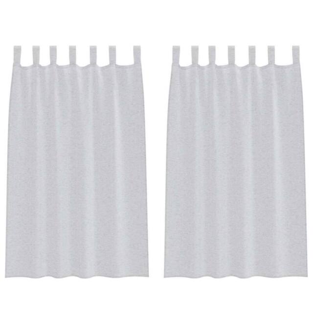 Berkfield Home Curtains with Curtains 2 pcs Light gray 140 x 175 cm Polyester in Light Grey - image 1