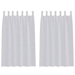 Berkfield Home Curtains with Curtains 2 pcs Light gray 140 x 175 cm Polyester in Light Grey