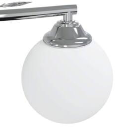 Berkfield Home Beautiful Ceiling Lamp with Round Glass Shades for 4 G9 LED Lights in White - thumbnail 5