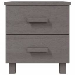 Berkfield Home Decorative Bedside Cabinets HAMAR 2 pcs Light Grey 40x35x44.5cm S - Size: 40x35x44.5 cm - thumbnail 4