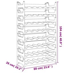 Berkfield Home Wine Rack for 48 Bottles PP Stackable in Black - thumbnail 6