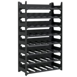 Berkfield Home Wine Rack for 48 Bottles PP Stackable in Black - thumbnail 2