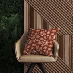 Warren Reed - Designer Gingerbread Cookies Outdoor Cushion in Brown - Size: 45 cm x 45 cm - thumbnail 2
