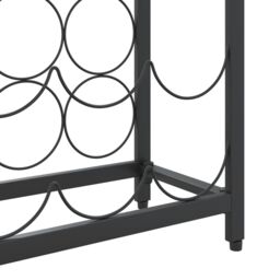 Berkfield Home Wine Rack for 57 Bottles Black 34x18x200 cm Wrought Iron - Size: 34 x 18 x 200 cm - thumbnail 6
