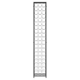 Berkfield Home Wine Rack for 57 Bottles Black 34x18x200 cm Wrought Iron - Size: 34 x 18 x 200 cm - thumbnail 3