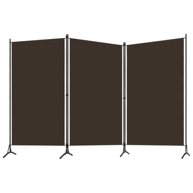 Berkfield Home 3-Panel Room Divider Brown 260x180 cm - image 1
