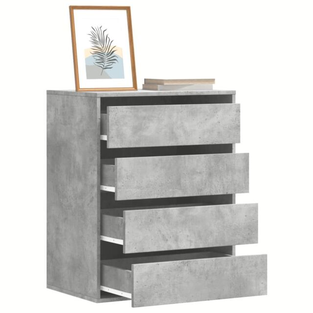 Berkfield Home Corner Chest of Drawers Concrete Grey 60x41x76 cm Engineered Wood - Size: 60 x 41 x 76 cm - image 1
