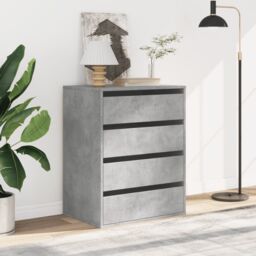 Berkfield Home Corner Chest of Drawers Concrete Grey 60x41x76 cm Engineered Wood - Size: 60 x 41 x 76 cm - thumbnail 3