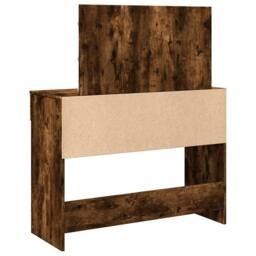 Berkfield Home Beautiful Dressing Table with LED Smoked Oak 100x40x120 cm in Brown - Size: 100 x 40 x 120 cm - thumbnail 7