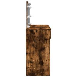 Berkfield Home Beautiful Dressing Table with LED Smoked Oak 100x40x120 cm in Brown - Size: 100 x 40 x 120 cm - thumbnail 6