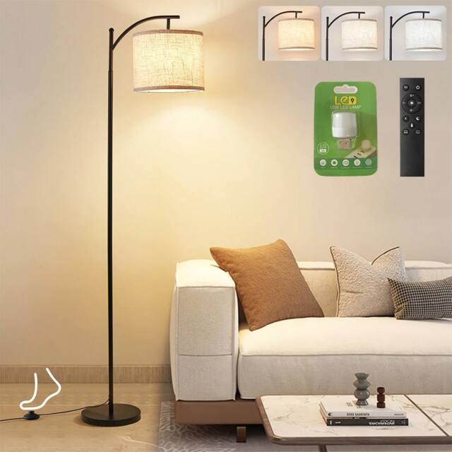 SPETLEK Black LED Floor Lamp for Living Room with Remote - image 1