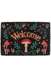 KDMD Black Mushroom Welcome Doormat - Size: 40 cm x 60 cm