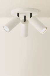 ValueLights Taylor Matte 3 Way Adjustable Tube Spotlight Ceiling Light in Cream - thumbnail 3