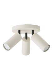 ValueLights Taylor Matte 3 Way Adjustable Tube Spotlight Ceiling Light in Cream - thumbnail 6
