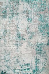 Kukoon Aqua Green Beige Contemporary Abstract Soft Pile Living Room Area Rug - Size: 80 cm x 150 cm - thumbnail 2
