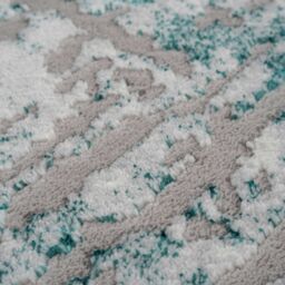 Kukoon Aqua Green Beige Contemporary Abstract Soft Pile Living Room Area Rug - Size: 80 cm x 150 cm - thumbnail 9