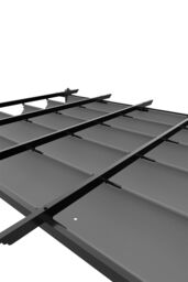 Living and Home 13x10ft Aluminium Pergola with Retractable Roof in Light Grey - thumbnail 8