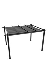 Living and Home 13x10ft Aluminium Pergola with Retractable Roof in Light Grey - thumbnail 7