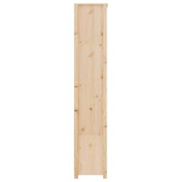 Berkfield Home Book Cabinet 80x35x183 cm Solid Wood Pine in Brown - Size: 80 x 35 x 183 cm - thumbnail 6