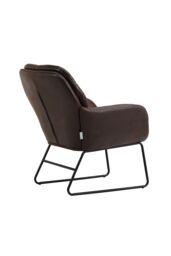Living and Home Contemporary Metal Legs Tufted Leisure Armchair in Brown - thumbnail 5