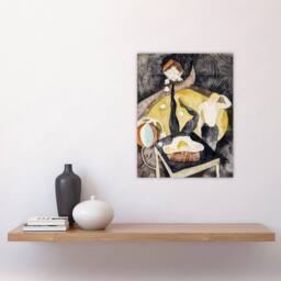 "Artery8 Two Acrobat Jugglers in Vaudeville Demuth Wall Art Poster Print in Grey - Size: W24"" x H32""" - thumbnail 4