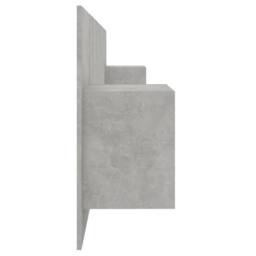 Berkfield Home Classic Bed Headboard with Cabinets Concrete Grey Engineered Wood - thumbnail 5