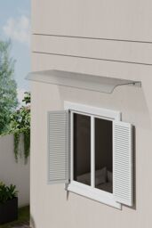 H&O Direct Frosted Window Door Awning Canopy Shelter in Clear - Size: XL - thumbnail 2