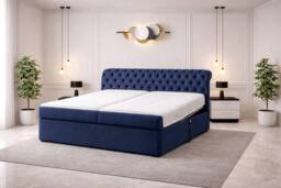 PARADISE BEDS LTD Electric Adjustable Bed All Sizes + Mattress & Matching Headboard in Beige - Size: Double - thumbnail 9