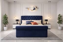 PARADISE BEDS LTD Electric Adjustable Bed All Sizes + Mattress & Matching Headboard in Beige - Size: Double - thumbnail 2
