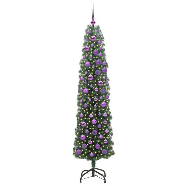 Berkfield Home Stunning Artificial Christmas Tree with 300 LEDs with Stand Green - image 1