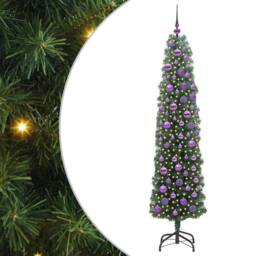 Berkfield Home Stunning Artificial Christmas Tree with 300 LEDs with Stand Green - thumbnail 3