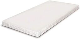 MCC Direct CozyCubs Wooden Curved Sleigh Baby Cot Bed with Mattress Savannah in White - thumbnail 5