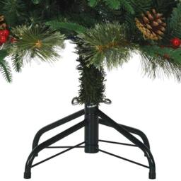 Berkfield Home Elegant Artificial Hinged Christmas Tree Green 120 cm PE & PVC - thumbnail 8