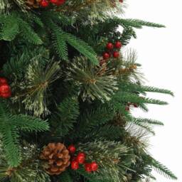 Berkfield Home Elegant Artificial Hinged Christmas Tree Green 120 cm PE & PVC - thumbnail 7