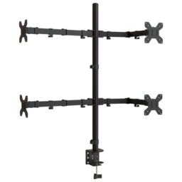 Berkfield Home Monitor Mount Black Steel VESA 75/100 mm - thumbnail 3
