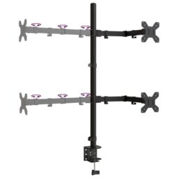 Berkfield Home Monitor Mount Black Steel VESA 75/100 mm - thumbnail 8
