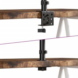Berkfield Home Monitor Mount Black Steel VESA 75/100 mm - thumbnail 7
