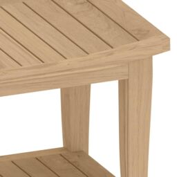 Berkfield Home Bathroom Side Table 50x35x45 cm Solid Wood Teak in Brown - Size: 50 x 35 x 45 cm - thumbnail 6
