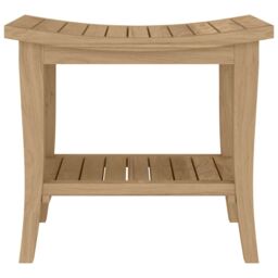 Berkfield Home Bathroom Side Table 50x35x45 cm Solid Wood Teak in Brown - Size: 50 x 35 x 45 cm - thumbnail 3