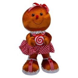 VFM e-Store Christmas Gingerbread Woman Decoration 46cm x 24cm Red X 1 - Size: 46 cm x 24 cm - thumbnail 1