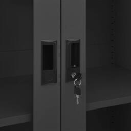 Berkfield Home Office Cabinet Anthracite 90x40x180 cm Steel in Charcoal - Size: 90 x 40 x 180 cm - thumbnail 6