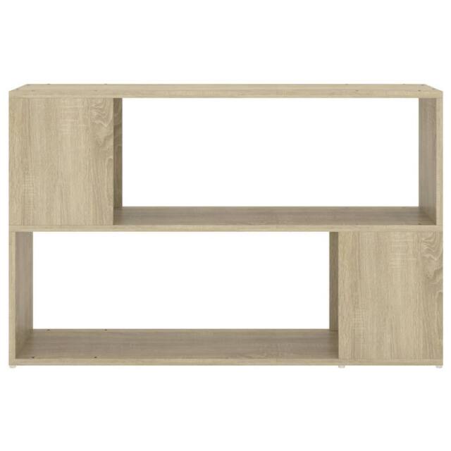Berkfield Home Decorative Book Cabinet Sonoma Oak 100x24x63 cm Engineered Wood in Light Brown - Size: 100 x 24 x 63 cm - image 1
