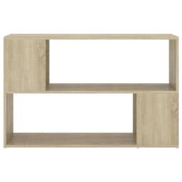 Berkfield Home Decorative Book Cabinet Sonoma Oak 100x24x63 cm Engineered Wood in Light Brown - Size: 100 x 24 x 63 cm - thumbnail 1