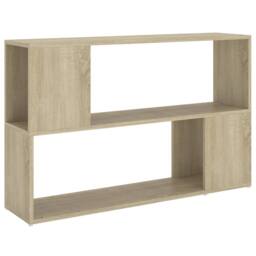 Berkfield Home Decorative Book Cabinet Sonoma Oak 100x24x63 cm Engineered Wood in Light Brown - Size: 100 x 24 x 63 cm - thumbnail 3