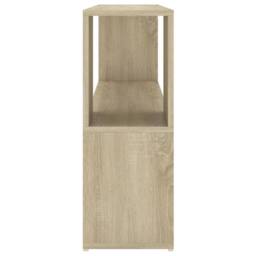 Berkfield Home Decorative Book Cabinet Sonoma Oak 100x24x63 cm Engineered Wood in Light Brown - Size: 100 x 24 x 63 cm - thumbnail 4