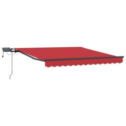 Berkfield Home Manual Retractable Awning with LED Red 350x250 cm - thumbnail 9